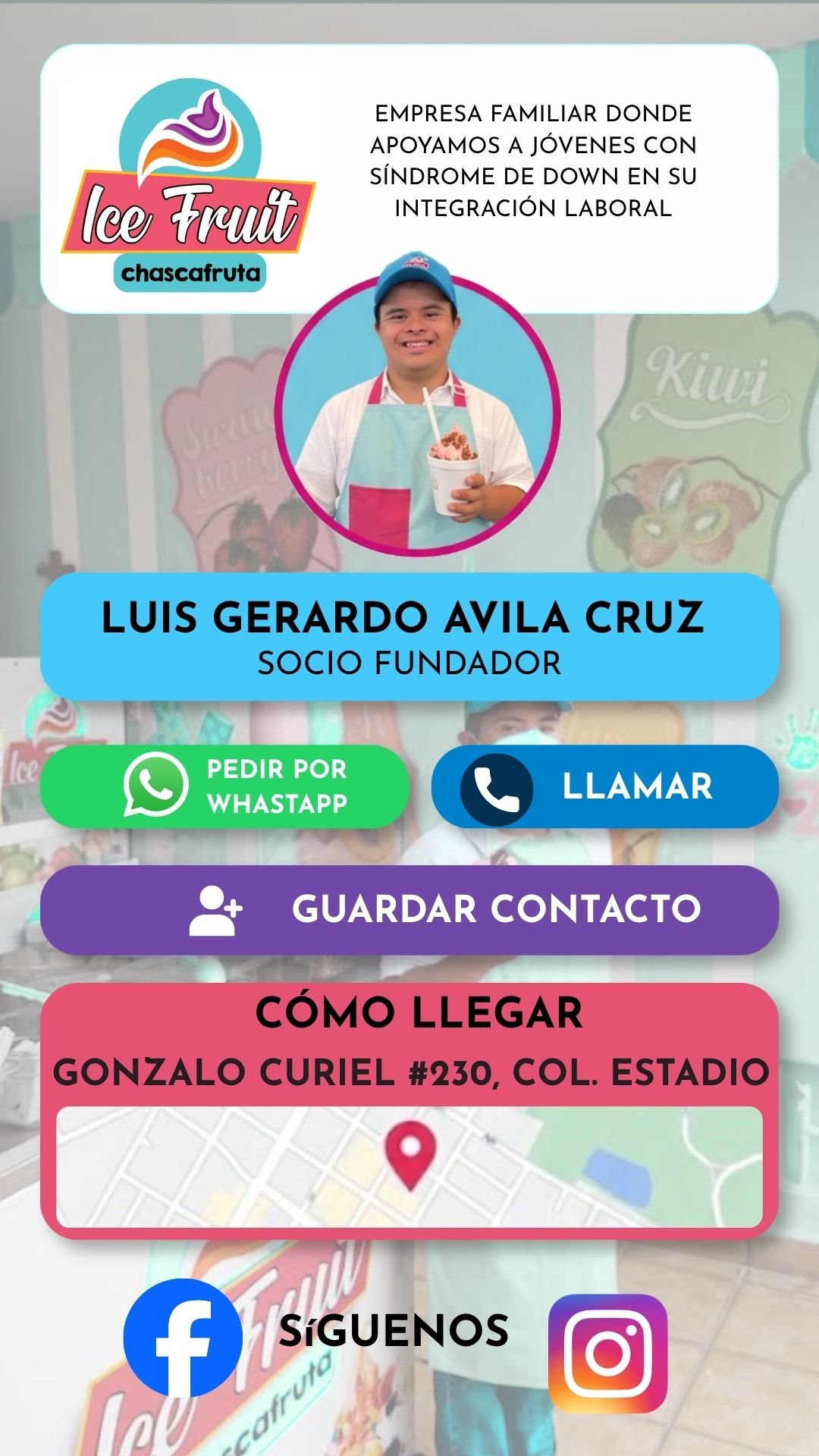 Tarjeta ICE FRUIT